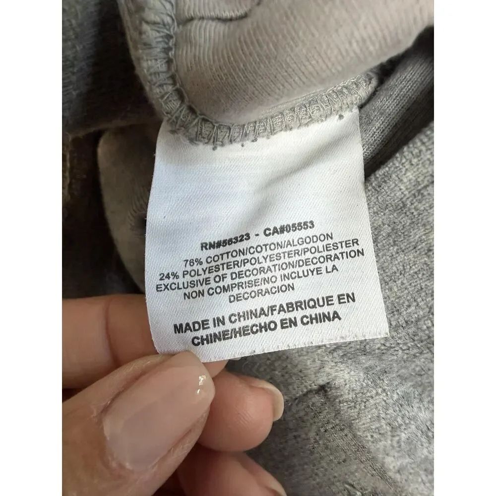 Nike Sweatpants Womens M Gray Fleece Drawstring Relaxed Fit Sherpa Lined Pants